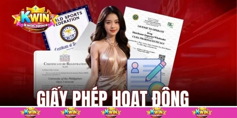 Những giấy phép hoạt động do Kwin sở hữu